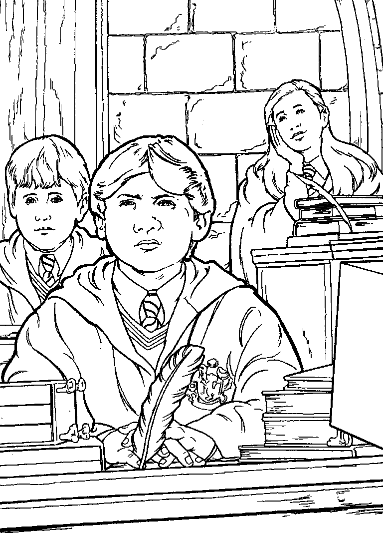 Plansa de colorat cu Harry Potter 185 96